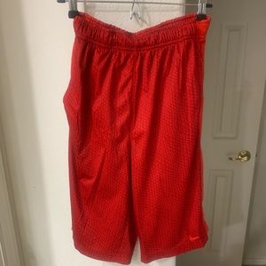 Nike Boys XL red snake print mesh short